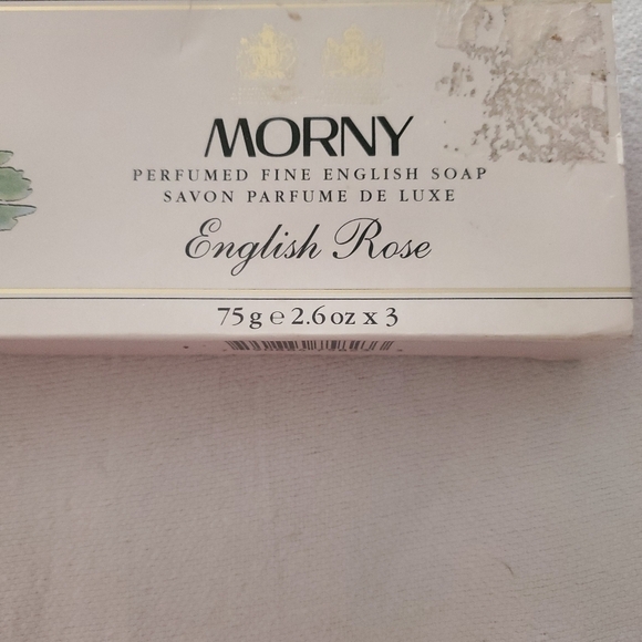 Morny English Rose Perfumed Fine English Soap Set of 3 in Original Box - Picture 2 of 6